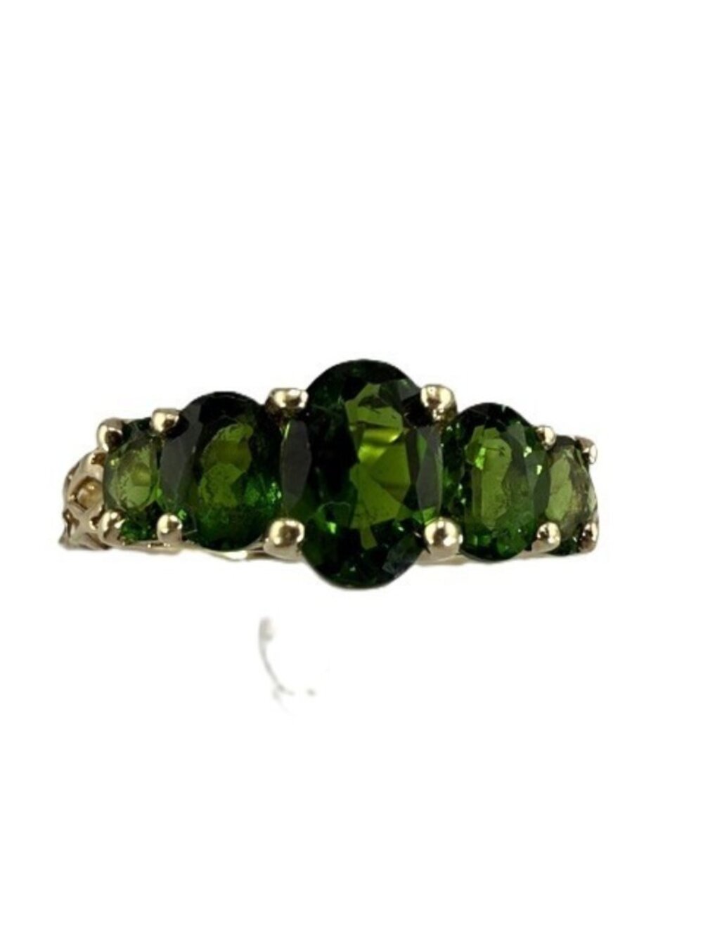 Gold Diopside ring - Size 5.5
